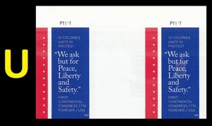 US 5939a First Continental Congress imperf NDC vert gutter plate pair U MNH 2024 - Picture 1 of 1