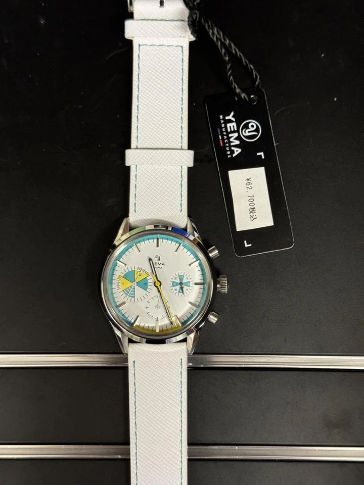 Yema Yachtingraf Chronograph YMHF1583 GM Blue Dial 38.5mm VK63 Quartz Working