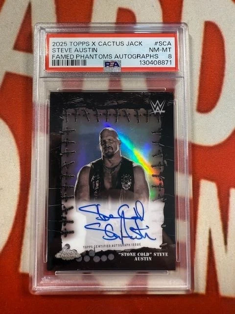 2025 Topps X Cactus Jack STEVE AUSTIN Stone Cold AUTO AUTOGRAPH famed phantoms - Image 1 of 1