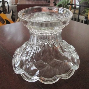 Vintage L E Smith Dominion Clear Large Punch Bowl Stand 8 1/4"wide x 6" tall - Picture 1 of 5