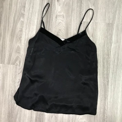 Suéter Floreat Mujer Camisola Grande Negro Satinado Cuello en V Correas Ajustables Sedoso Foto 1 de 4