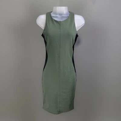 Vestido Kardashian Colección Sin Mangas Mujer Pequeño Verde Ejército con Negro Foto 1 de 4