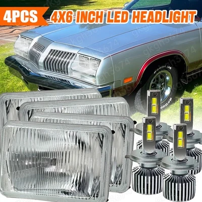 4x 4x6"" faros LED alto-bajo para Chevrolet Caprice Monte Carlo 1977-1986❤️ Foto 1 de 4