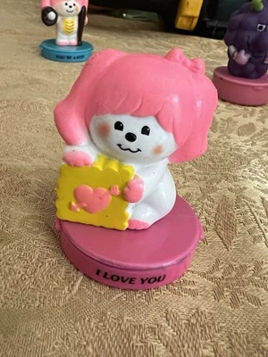 Mattel 1983 Vintage Poochie Dog Stamper Ti amo - Immagine 1 di 4
