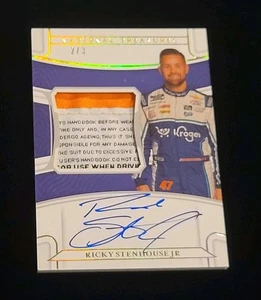 2024 National Treasures RICKY STENHOUSE 3 CLR JUMBO LAUNDRY TAG ON CARD AUTO /3 - Picture 1 of 3