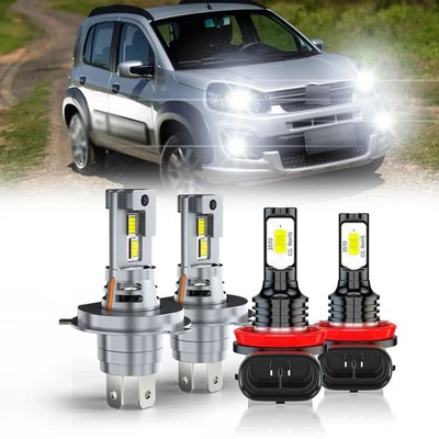 Kit combinado de faros antiniebla luces altas bajas Fit Fiat Uno 2018-2019 Foto 1 de 4