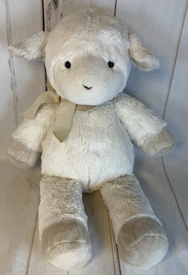 Raro Bolso Pottery Barn Kids Peluche Crema Blanco Cordero Oveja Arco Frijoles 2015 16" Foto 1 de 4