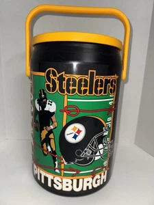 VINTAGE 1997 KOOLER KRAFT PITTSBURGH STEELERS NFL CAN COOLER W/ LID HANDLE - Picture 1 of 2