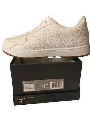 NUEVO 10 Zapatillas Danskin Para Mujer Blanco TABLÓN Con Cordones Foto 1 de 4