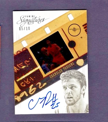 Película de novato Panini Signatures 2012-13 automática #149 Chandler Parsons Rockets SP #/10 Foto 1 de 2