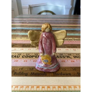 Studio Art Pottery Style Angel Garden Fairy Wings Figurine Statue Glaze Clay - Picture 1 of 10