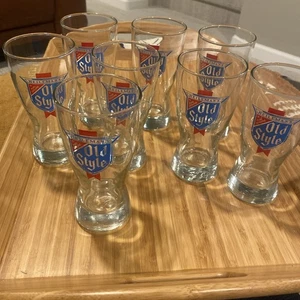Vintage Set Of 8 Old Style Heilman’s Beer Glasses perfect condition - Picture 1 of 4