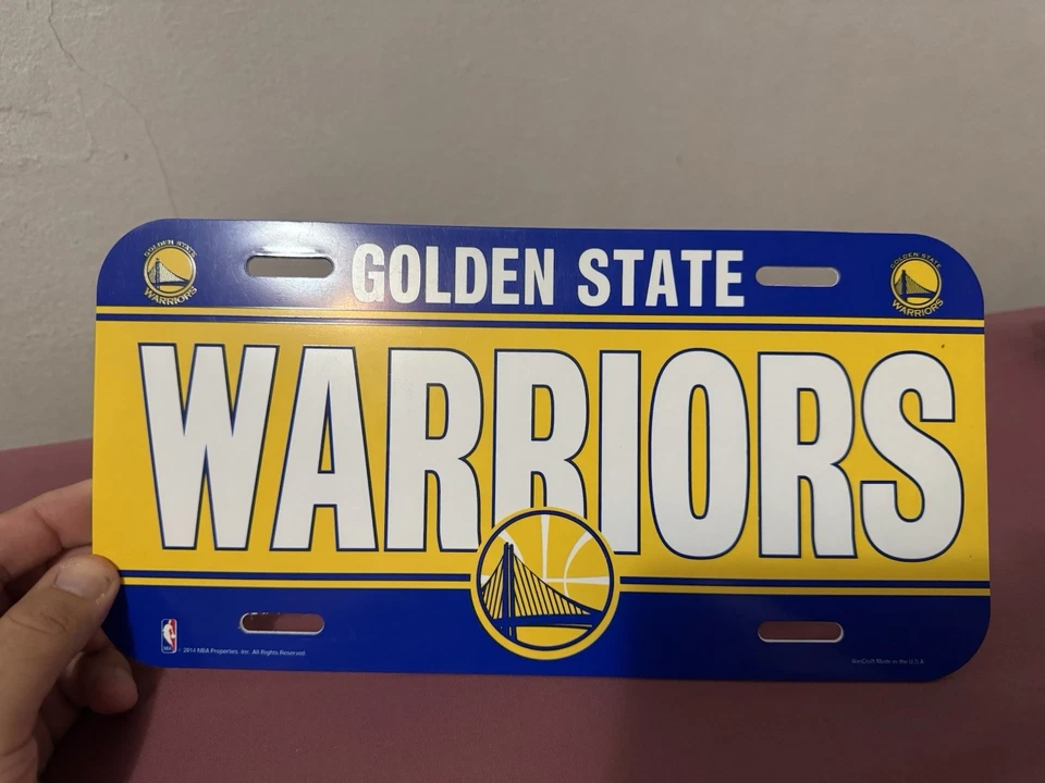 GOLDEN STATE WARRIORS ~ Official NBA Color License Plastic Plate 6x12. NBA - Image 1 of 1