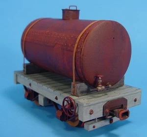 On3/On30 BACKWOODS LOGGING / MINING 4 WHEEL TANK CAR TYPE 3 KIT WISEMAN #CSM008 - Picture 1 of 4