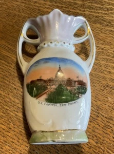 Vintage Washington DC US Capitol Souvenir Porcelain Vase 4" Made in Germany - Picture 1 of 5