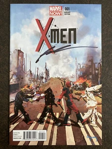 X-MEN 1 2013 VARIANT SUYDAM ZOMBIE BEATLES ABBEY ROAD SIGNED LIEFELD DEADPOOL NM - Picture 1 of 12