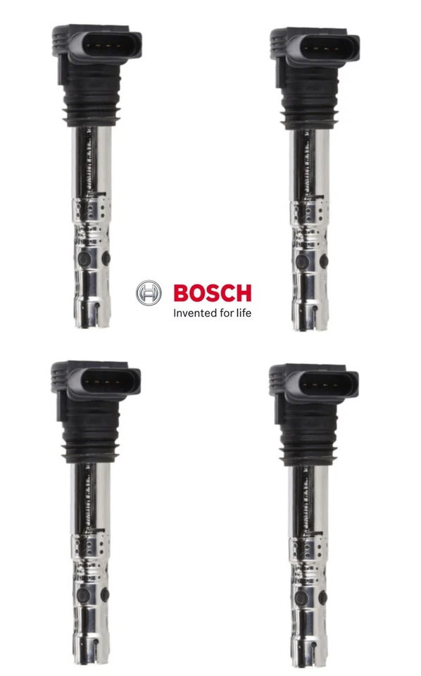 Conjunto 4 bobinas de ignição BOSCH 0986221024 substituem VW Audi OEM # 06A905115D 1,8L - Imagem 1 de 4