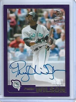 2020 TOPPS ARCHIVES FAN FAVORITES PURPLE PRESTON WILSON AUTO BASEBALL CARD/150 - Image 1 of 2
