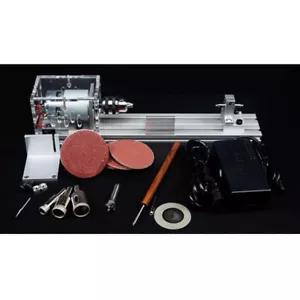 Mini Lathe Beads Machine Polisher Table Saw DIY Wood Lathe Cutter with Adapter - Picture 1 of 10