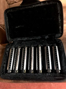 LoDuca 7 Pc. Blues Harmonica Set with Case - Picture 1 of 3
