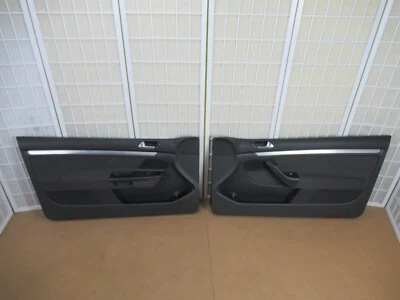 06-09 Volkswagen GTI 2DR Coupe BLACK & ALLOY Left Right CLOTH Door Panel SET (2) - Изображение 1 из 4