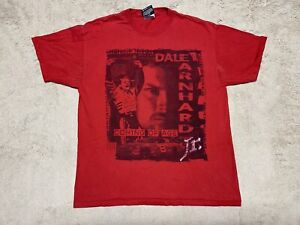 VINTAGE Dale Earnhardt Jr Mens Large L Red Nascar Chase Authentic Graphic Adult