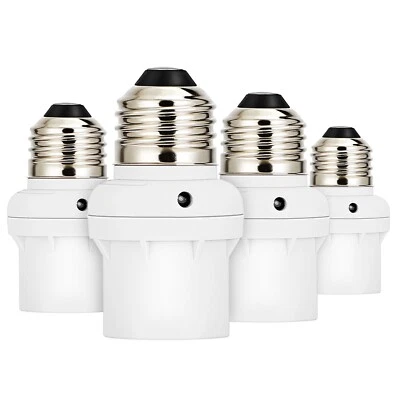 DEWENWILS 4 Pack Bulb Socket, Dusk to Dawn Light Bulb Socket for Light Fixtures