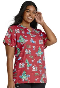 Meowy Christmouse Cherokee Scrubs Weihnachten V-Ausschnitt Top CK616 MWCM - Bild 1 von 6