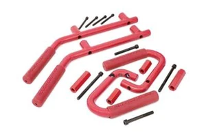 Rough Country Front/Rear Steel Grab Handles-Red, for Wrangler JK; 6503RED - Picture 1 of 5