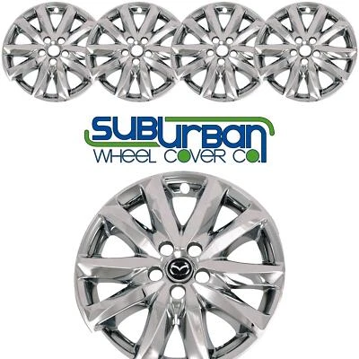 Fits 2017-2018 Mazda 3 Touring 18" Chrome Wheel Skins # IMP-473X NEW SET/4 - Image 1 of 4