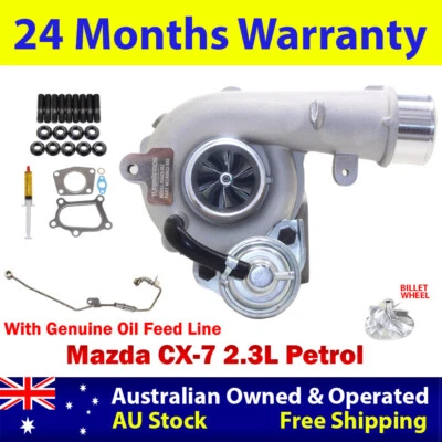 Turbo Pros Premium Billet Turbo + Tubo de alimentación de aceite genuino para Mazda CX-7 2,3 L gasolina Foto 1 de 4