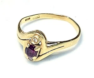 Magnífico Anillo Oro 18 Quilates - Rubí Y Diamantes 0.02 Quilates - Imagen 1 de 3