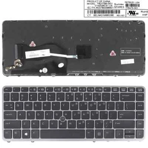 US Laptop Keyboard for HP EliteBook 840 G1 850 G1 with Backlit and Point Stick - Picture 1 of 4