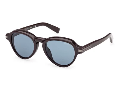 Ermenegildo Zegna EZ 0252 Sunglasses 48V Dark Brown/Blue lenses size 51 new - Image 1 of 4