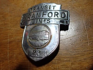 BRANFORD TRANSIT LINES BUS TRANSPORT VERALTETES ABZEICHEN FRÜHE BX 11#1 - Bild 1 von 2