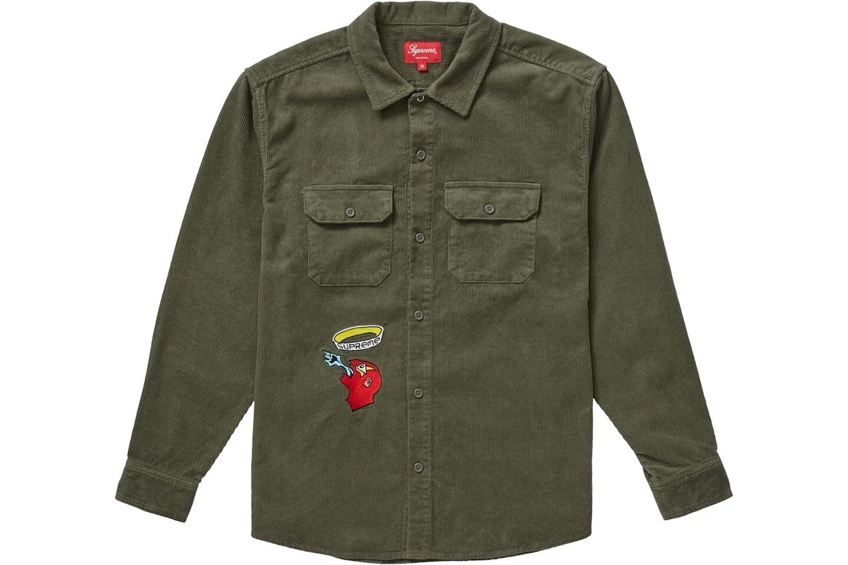 Supreme Corduroy Regular Size Casual Button-Down Shirts for Supreme Corduroy Regular Size Casual Button-Down Shirts for