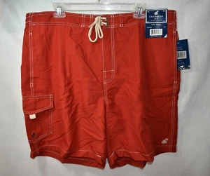 Caribbean Joe Mens Swim Trunks Board Shorts XL Red Beachwear New - Picture 1 of 6