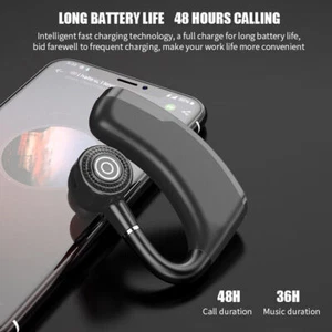 Bluetooth Headphones Sport Earphones Single Earbuds Headset Handsfree Wireless - Picture 1 of 12