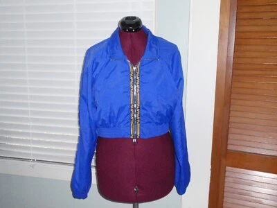LF The Brand Blue Windbreaker Cropped Bomber Jacket Size Medium M - Image 1 of 4