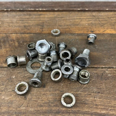 Vintage Chainring Bolt Spacer Lot Screw Sugino Chainring Crank Bolts C07 Foto 1 de 4