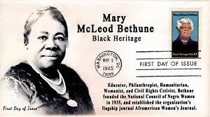 AO-2137, 1985, Mary McLeod Bethune, Add-on Cachet, First Day Cover, Standard Pos - Picture 1 of 1