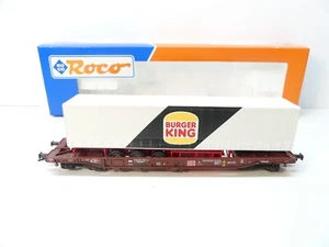 Roco H0 47002 Taschenwagen mit Anhänger, DB, DC, NEM, NEU in OVP #54154 - Bild 1 von 6