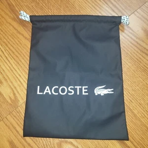 Lacoste schwarz klein Kordelzug Tasche NEU KOSTENLOSER VERSAND SCHNELLER VERSAND - Bild 1 von 5