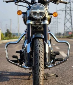 Fit For Royal Enfield Chrome Crash Guard for Super Meteor 650 - - Foto 1 di 6