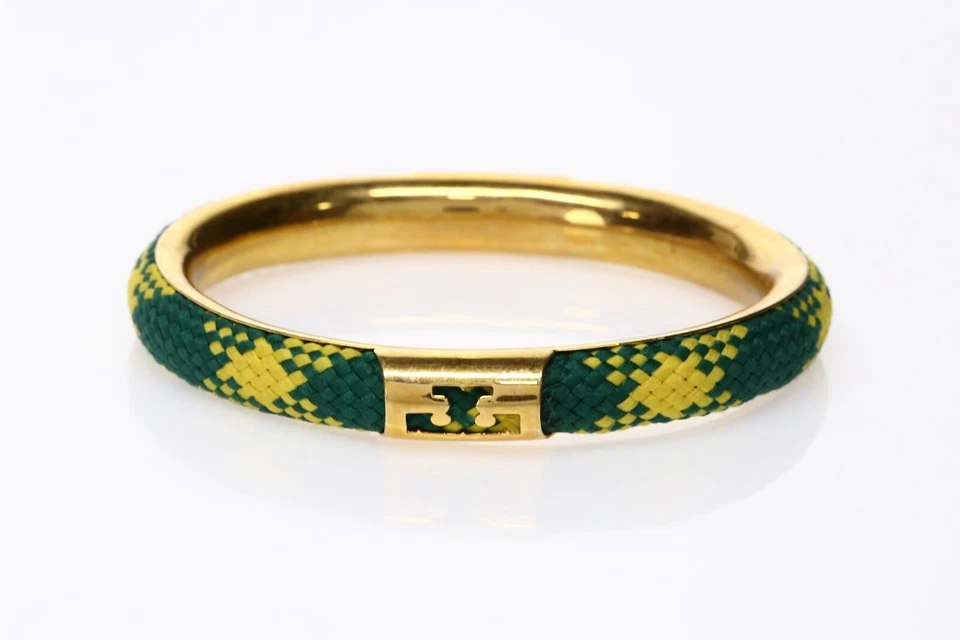 Brazalete Tory Burch tejido verde/amarillo 133928 Foto 1 de 1