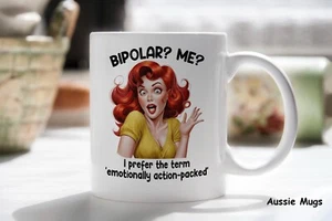 Bipolar Novelty mug gift Emotionally Actioned Packed - Picture 1 of 5