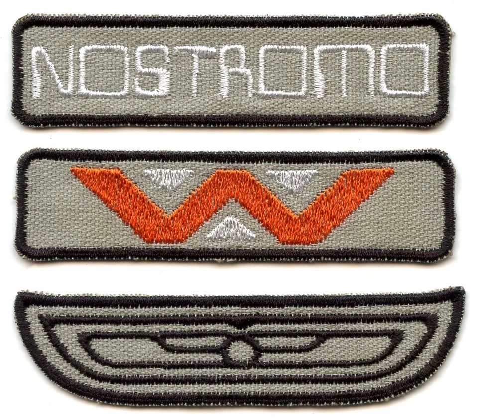 ALIEN NOSTROMO CREW - 3 Patch Set #5 - Weyland-Yutani Ripley Weaver Cosplay etc!