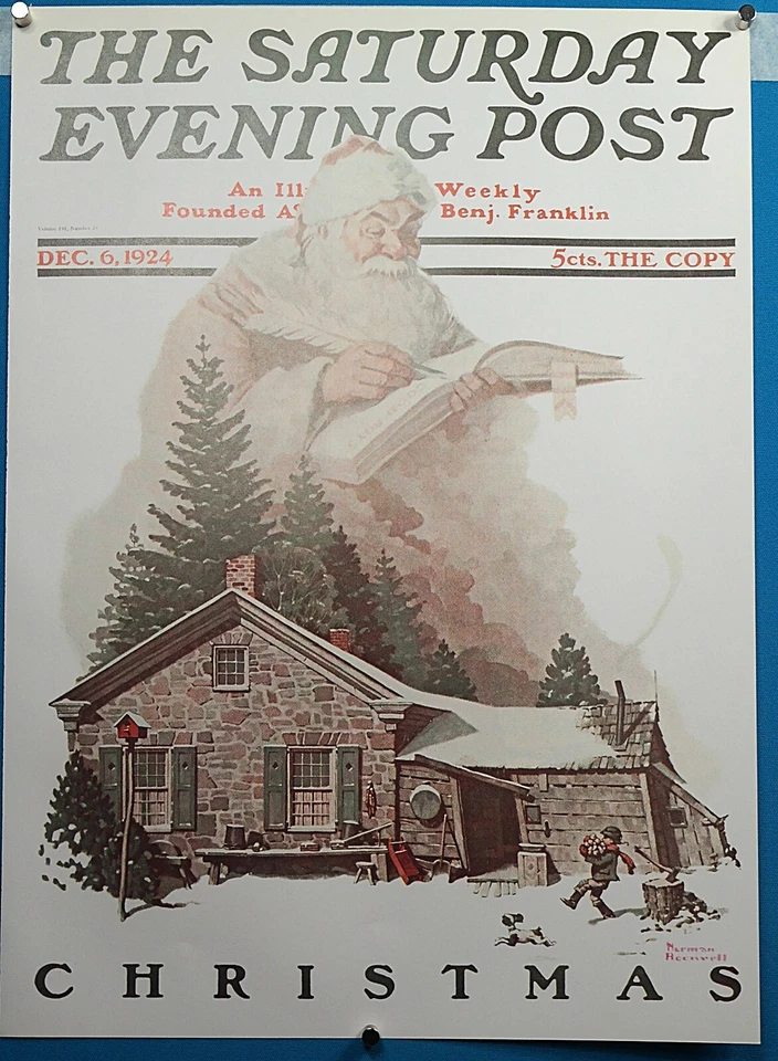 Póster Norman Rockwell Saturday Evening Post impresión "Santa's Good Boys" Foto 1 de 1