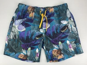 Bjorn Borg Men's Lined Blue Floral Pattern Drawstring Quickdry Swim Shorts Large - Picture 1 of 10
