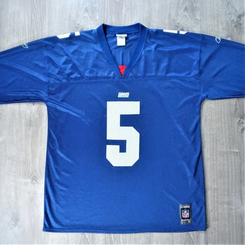 New York Giants Kerry Collins #5 Jersey - Size XL - Reebok Team Replica - Blue Cover
